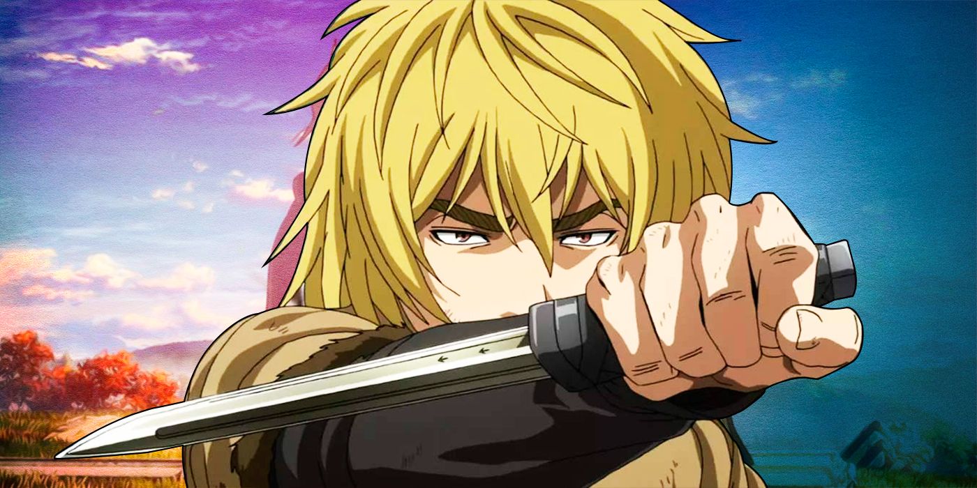 Thorfinn holding a dagger in the Vinland Saga anime