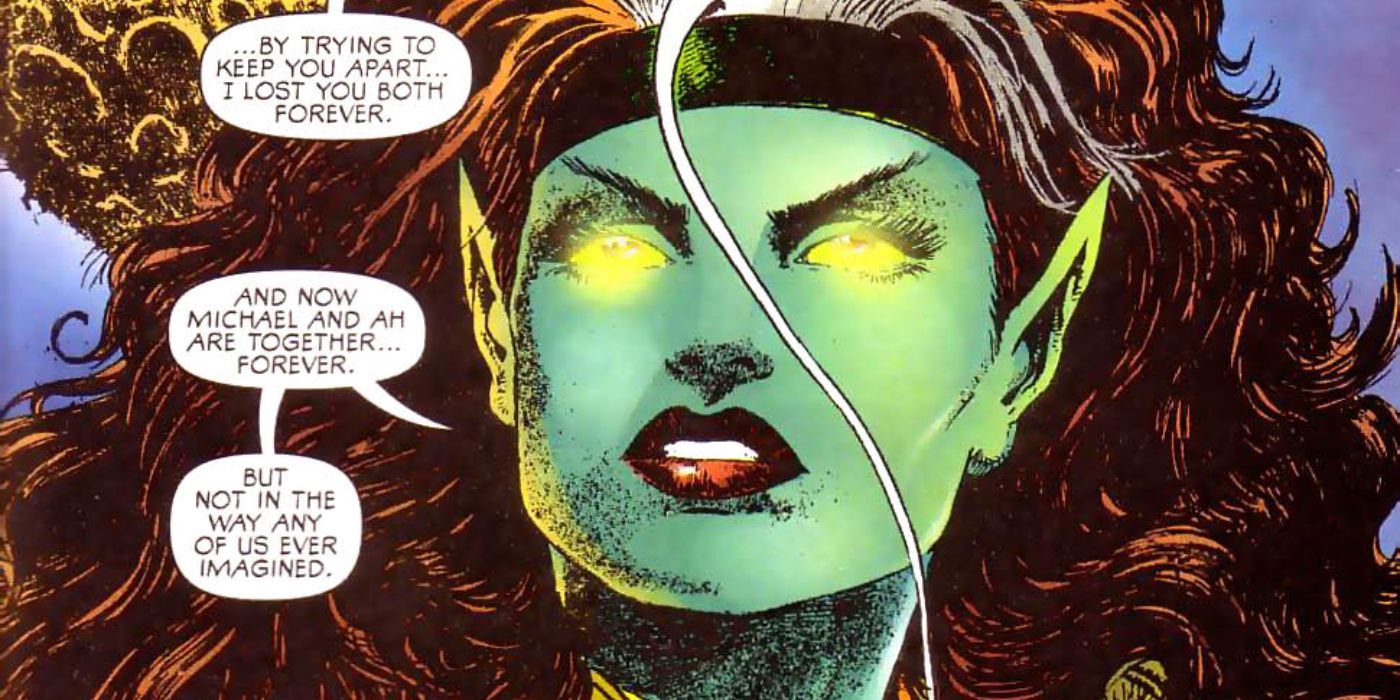 Uma variante fundida de Rogue e Nightcrawler deixa Mystique