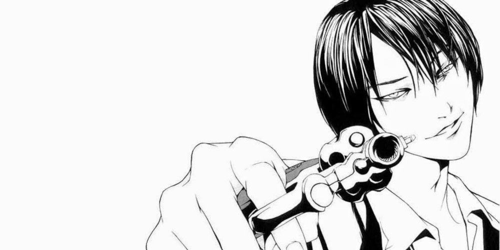 Yôsuke Kobayashi from MPD Psycho wielding a gun