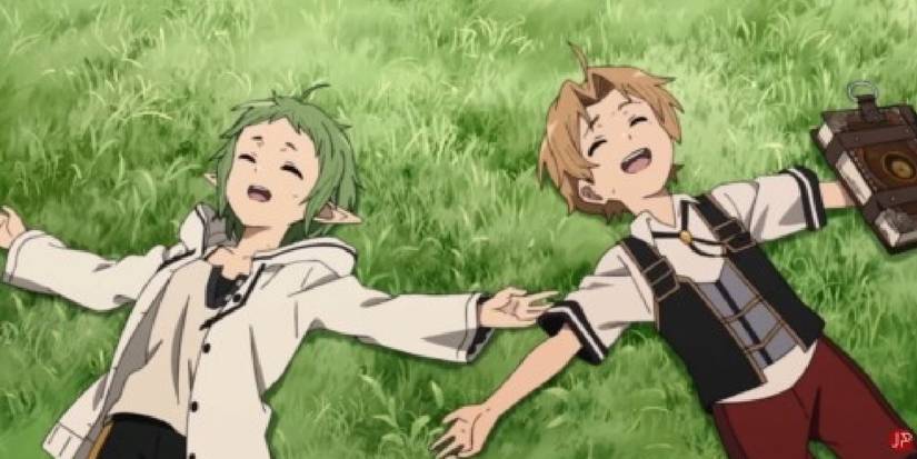 Rudeus and Sylphy during their childhood in Mushoku Tensei Jobless Reincarnation.