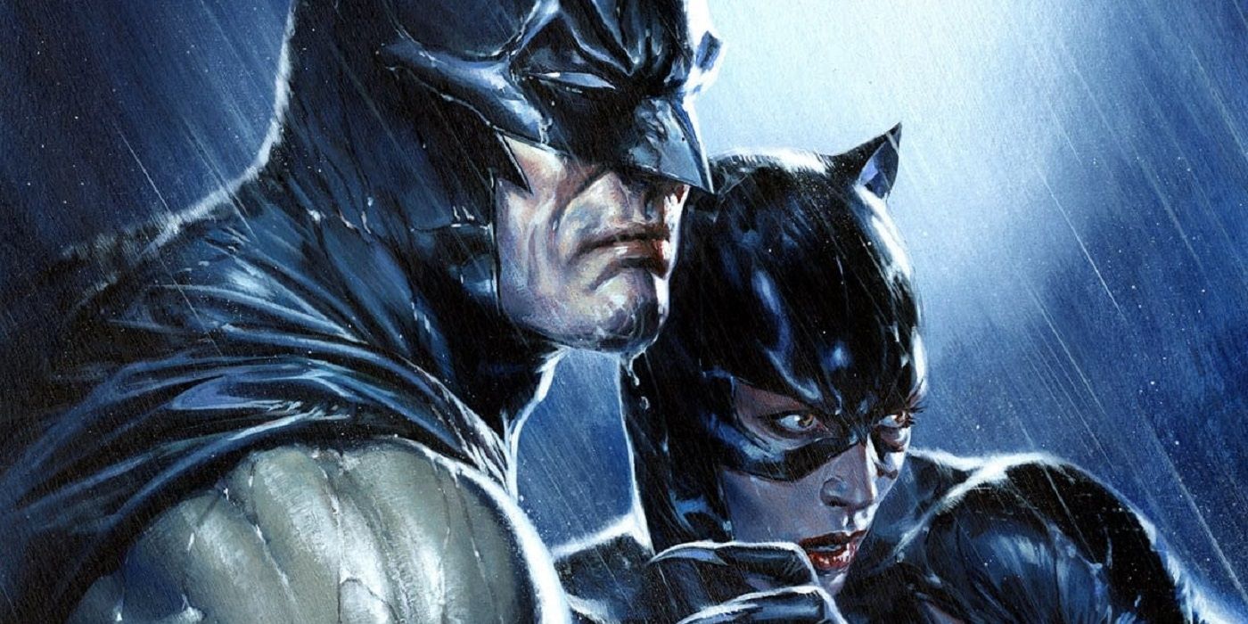 Batman se chocando com a Mulher-Gato
