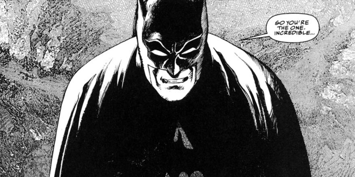 Batman grimaces at an off-panel foe in Otomo's The Third Mask for DC