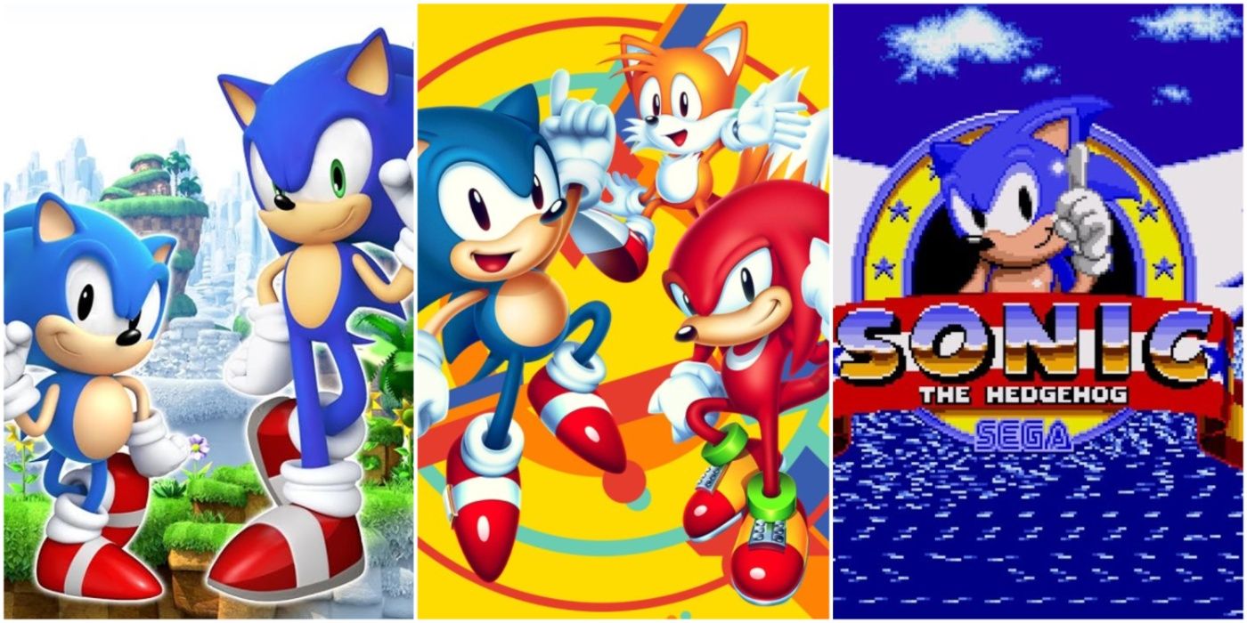 A split images showing Soinc Generations, Sonic Mania, and Sonic the Hedgehog 