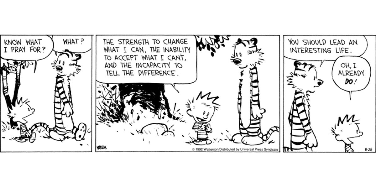 Calvino explica sua versão da Oração da Serenidade