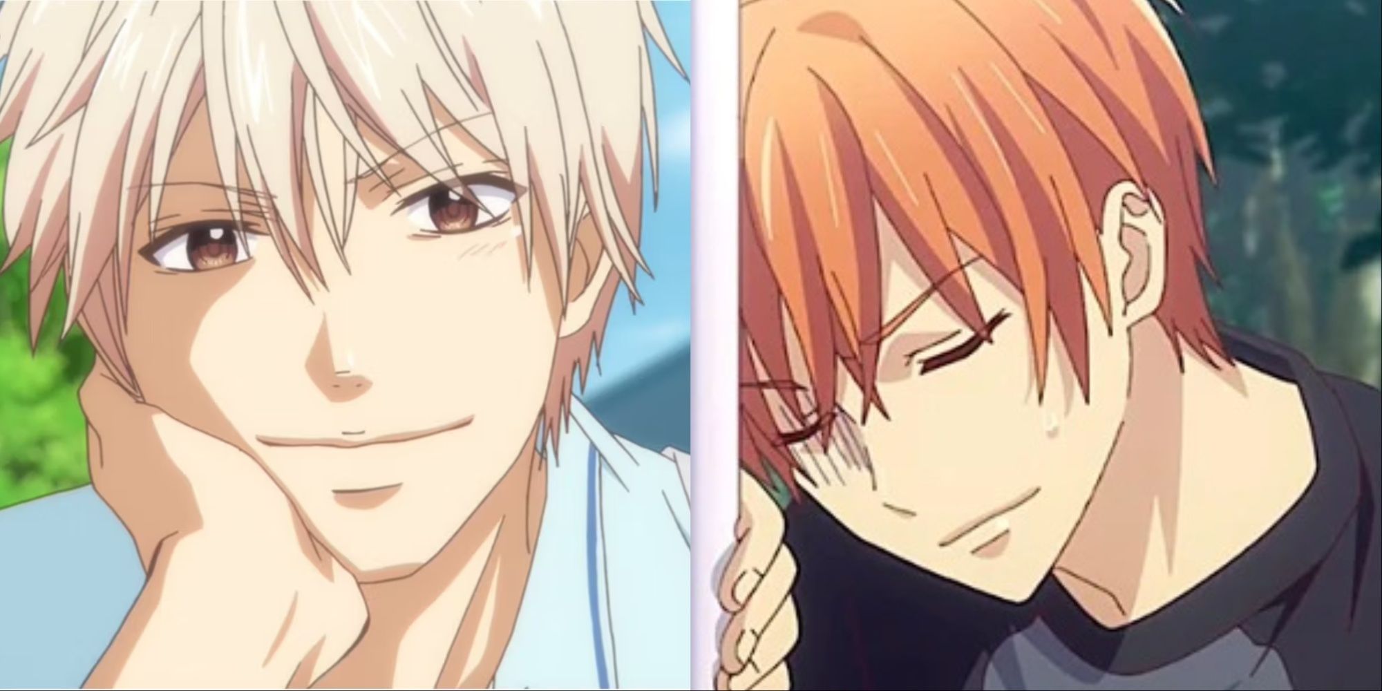 A split image ofChika Kyo from Sounds Of Life and Kyo from Fruits Basket anime