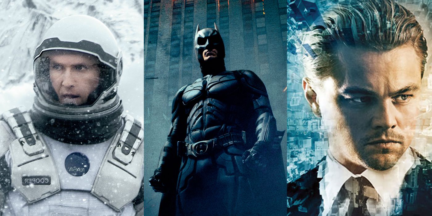 Matthew McConaaughey Interstellar; Christian Bale in The Dark Knight; Leonardo DiCaprio in Inception