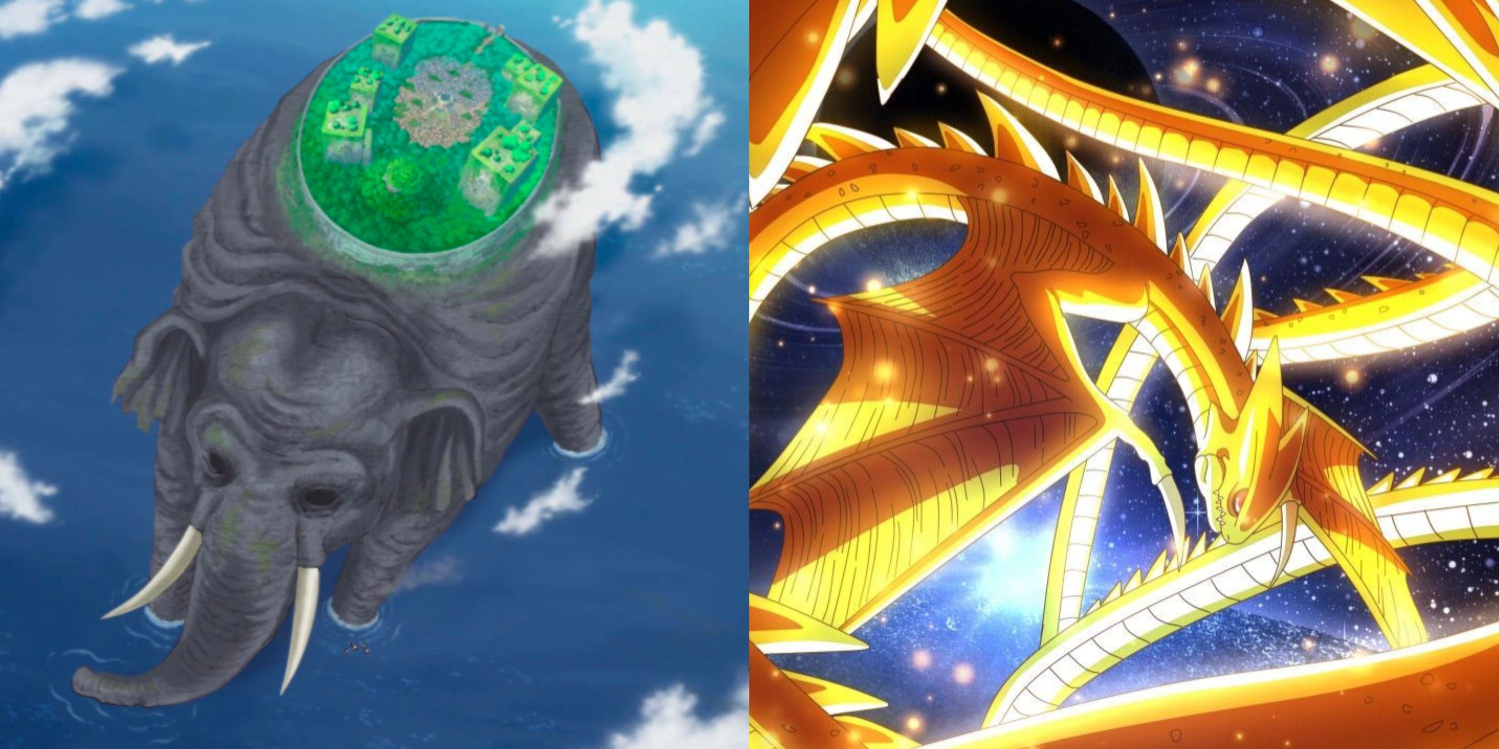 Whats bigger, The super dragon ball Shenron, or Tengen toppa