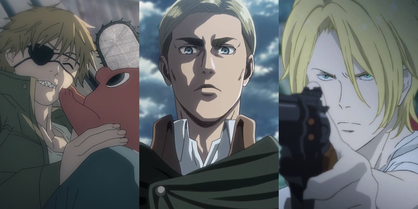 Denji and Pochita from Chainsaw Man, Erwin from Attack on Titan, Ash from Banana Fish