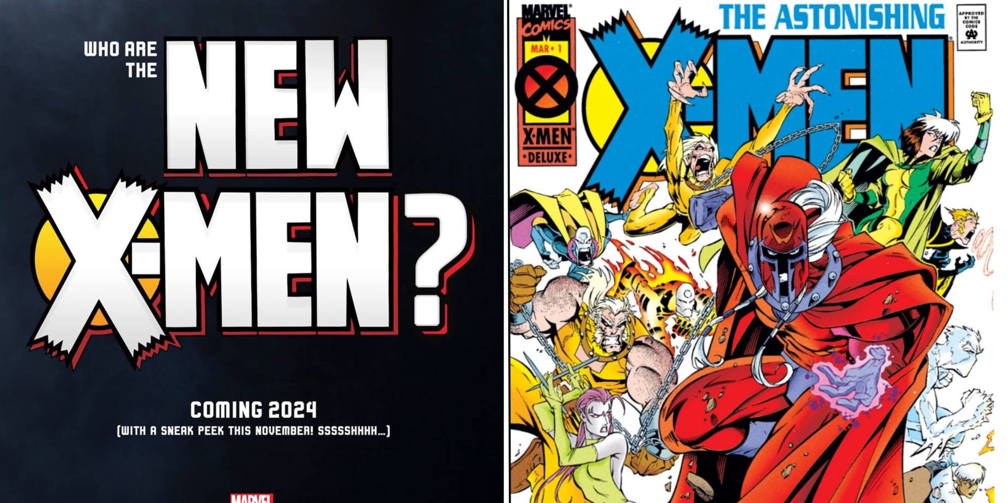 A split image of Marvel's 