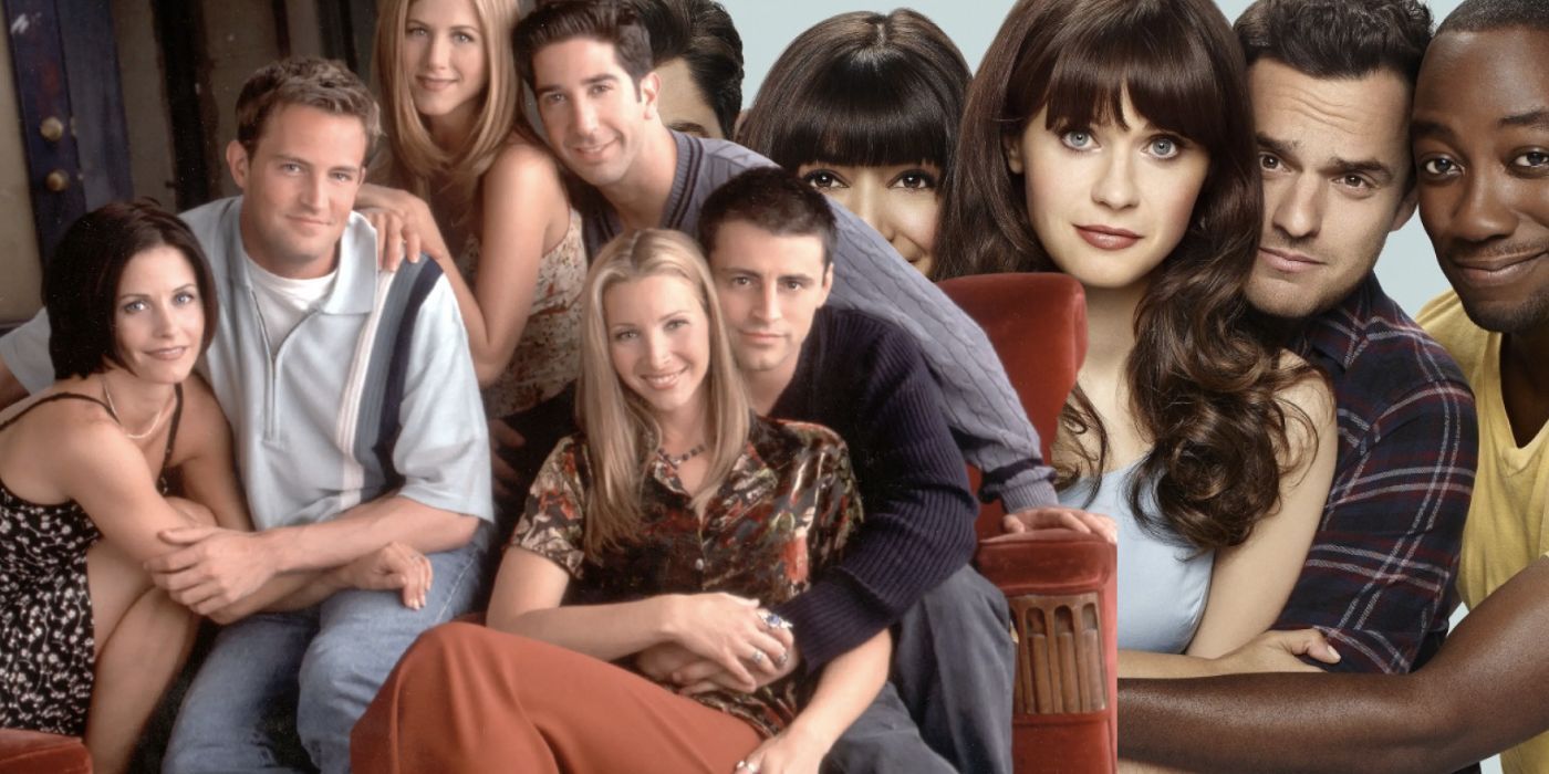 Collage of the casts of Friends and New Girl