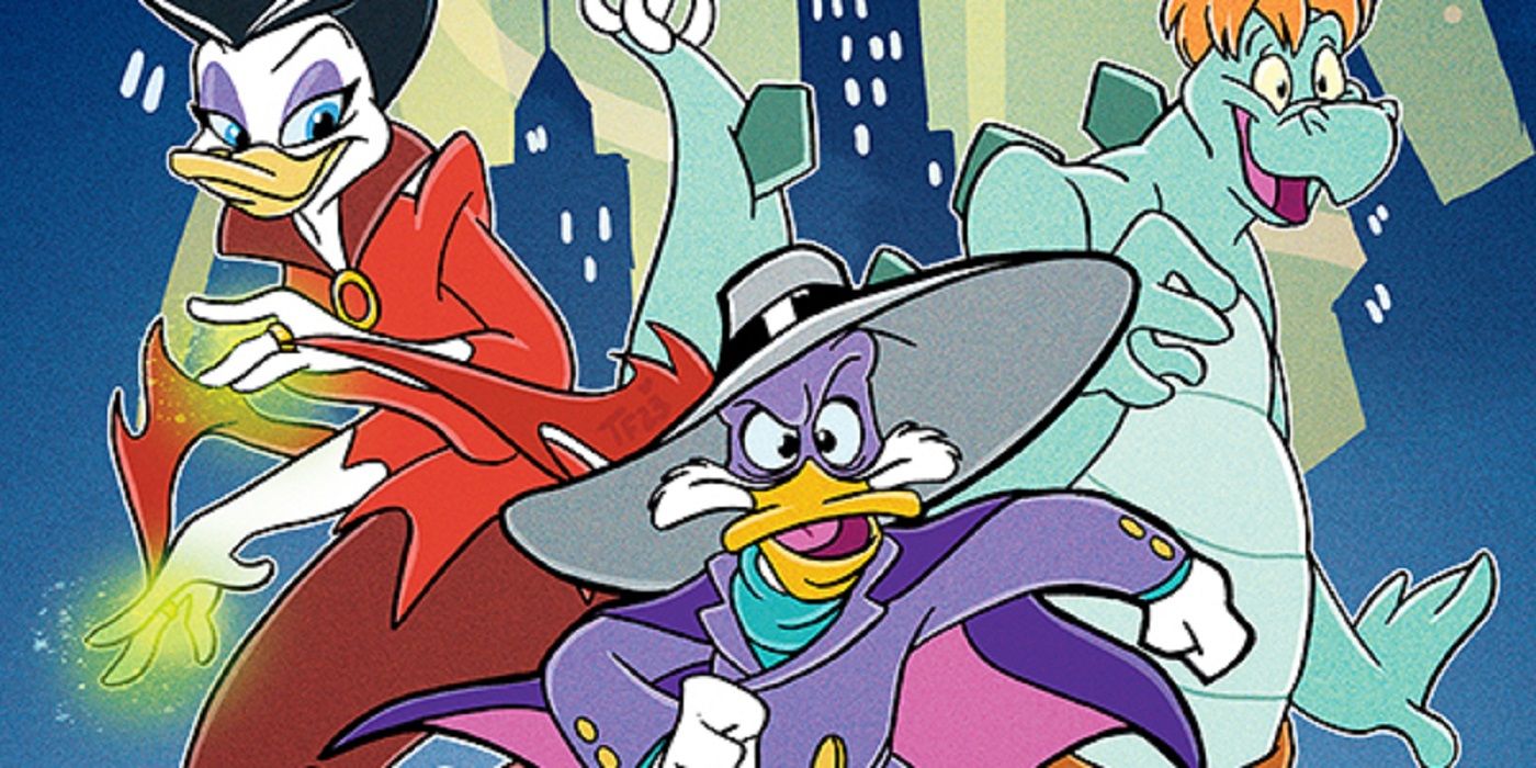 Darkwing Duck along with the Justice Ducks