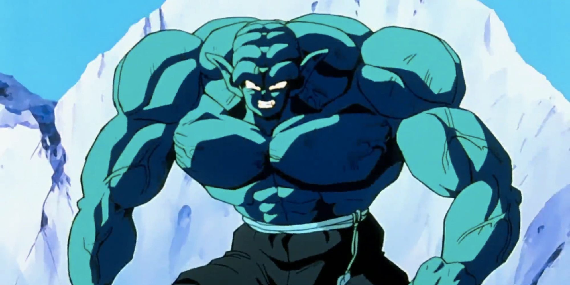 Garlic Jr gets angry in his bulked up form in Dragon Ball Z.
