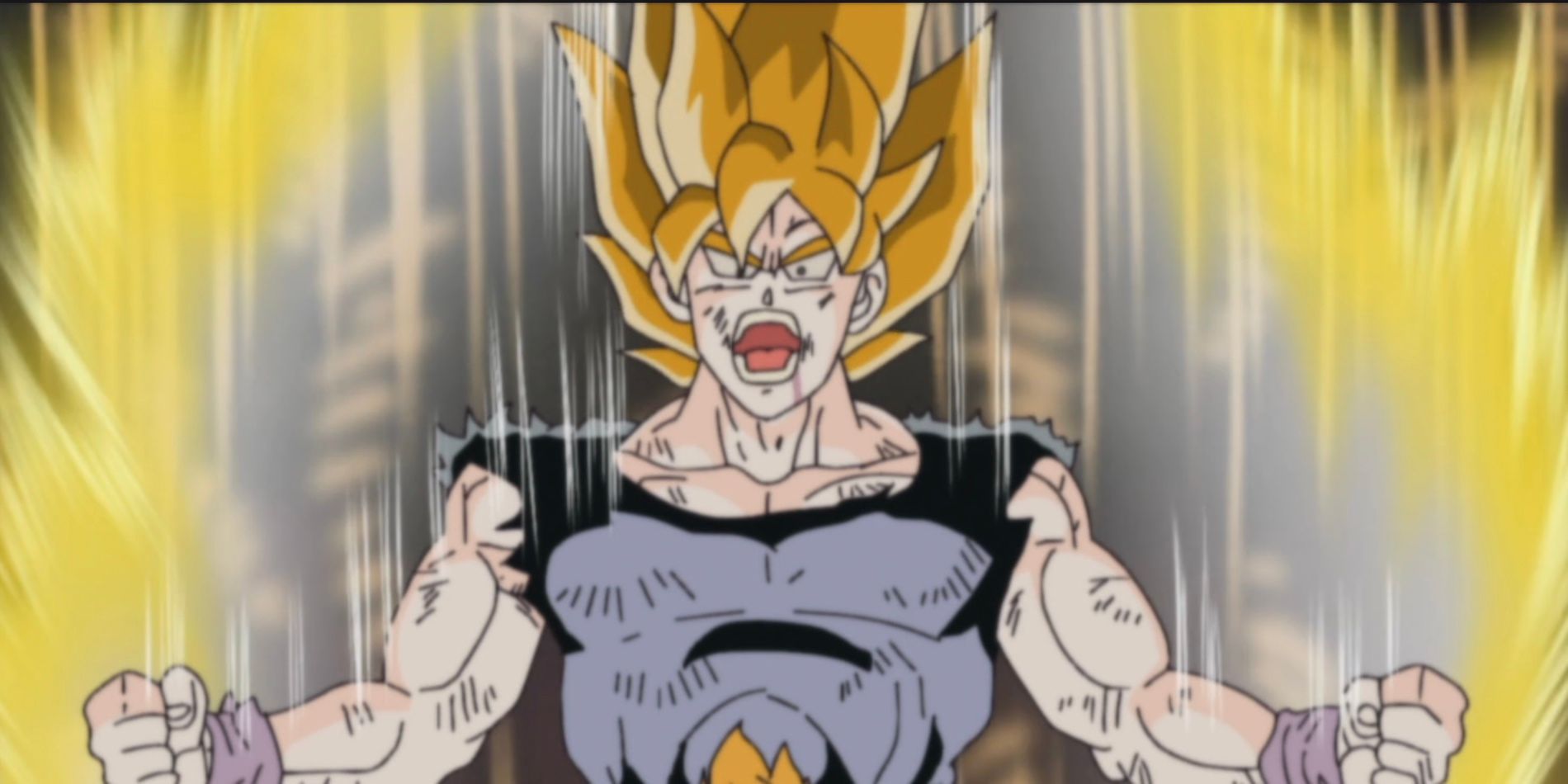 Goku gets angry at Frieza as a Super Saiyan in Dragon Ball Z