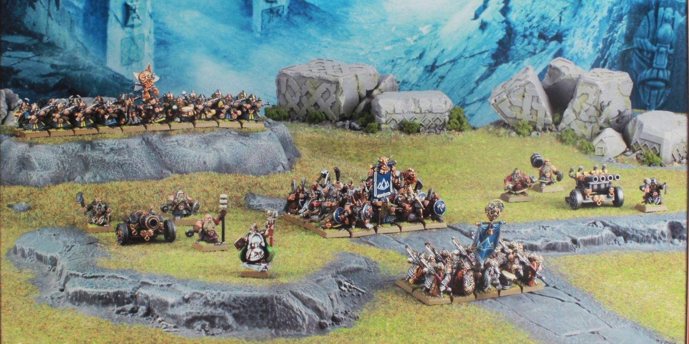 Um exército de anões em Warhammer Fantasy Battle