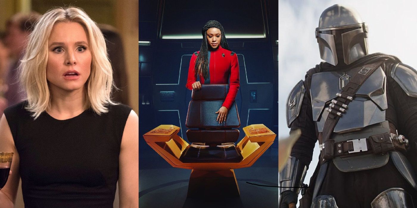 Eleanor Shellstrop from The Good Place, Michael Burnham from Star Trek Discovery and Din Djarin from The Mandalorian