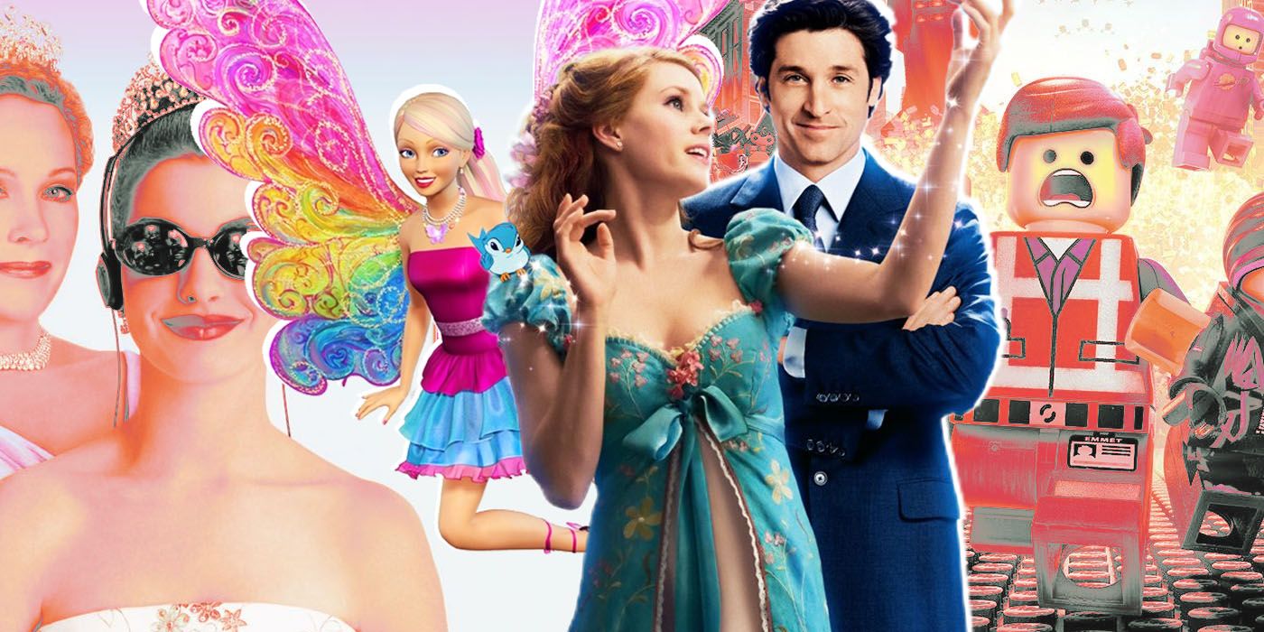 Enchanted, Barbie Fairytopia, Princess Diarry and Lego the Movie
