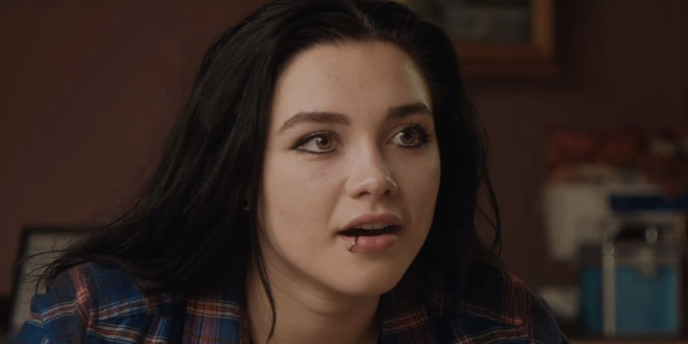 Florence Pugh as Paige looking awed in Fighting With my Family