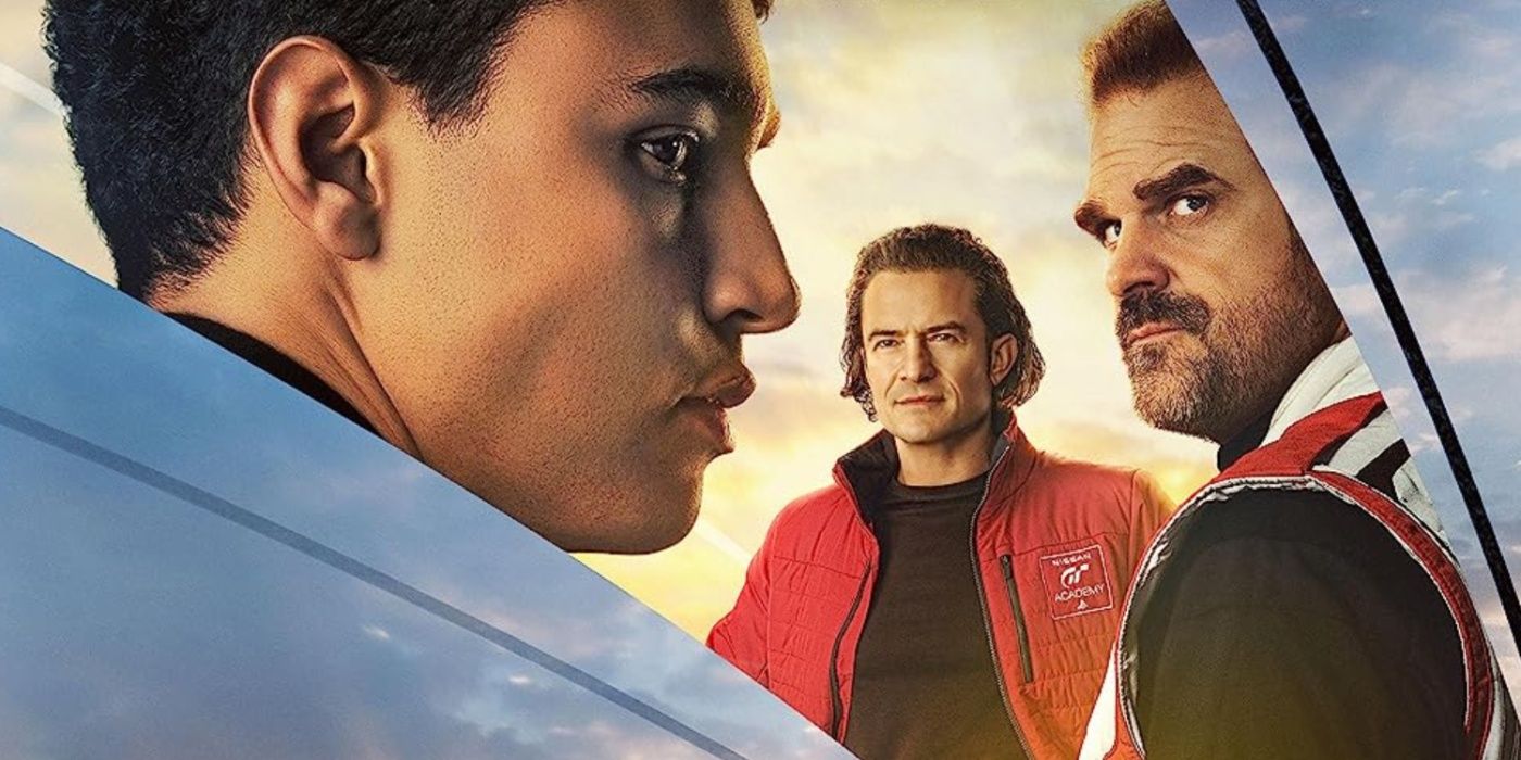 Archie Madekwe, David Harbour and Orlando Bloom for Gran Turismo