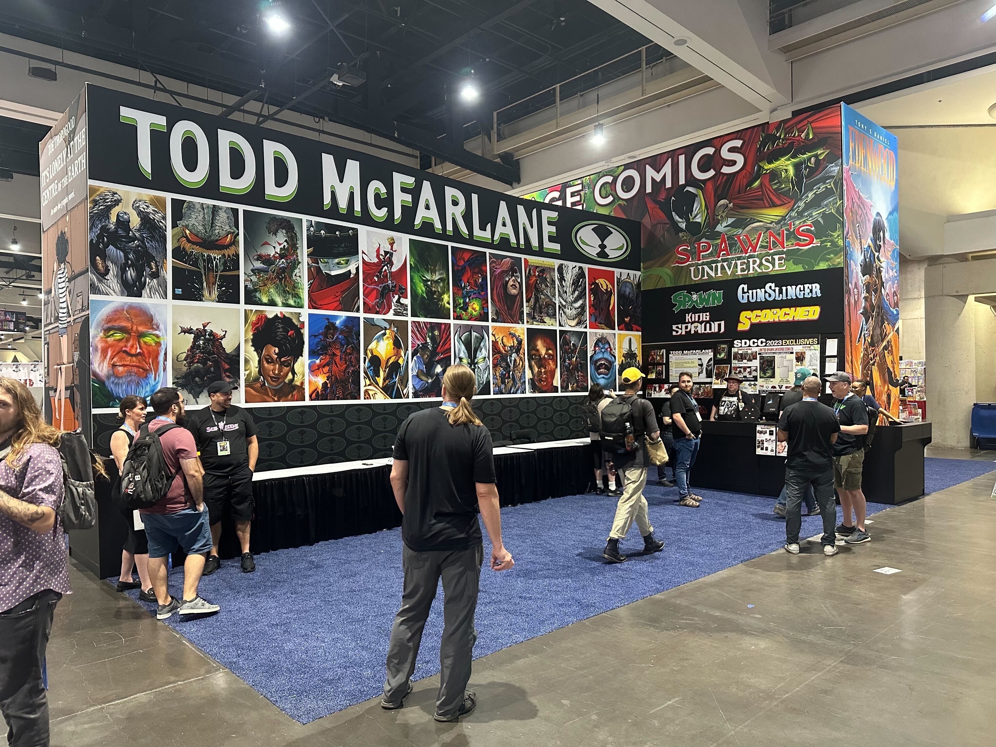 Estande da Image Comics da SDCC Todd McFarlane.