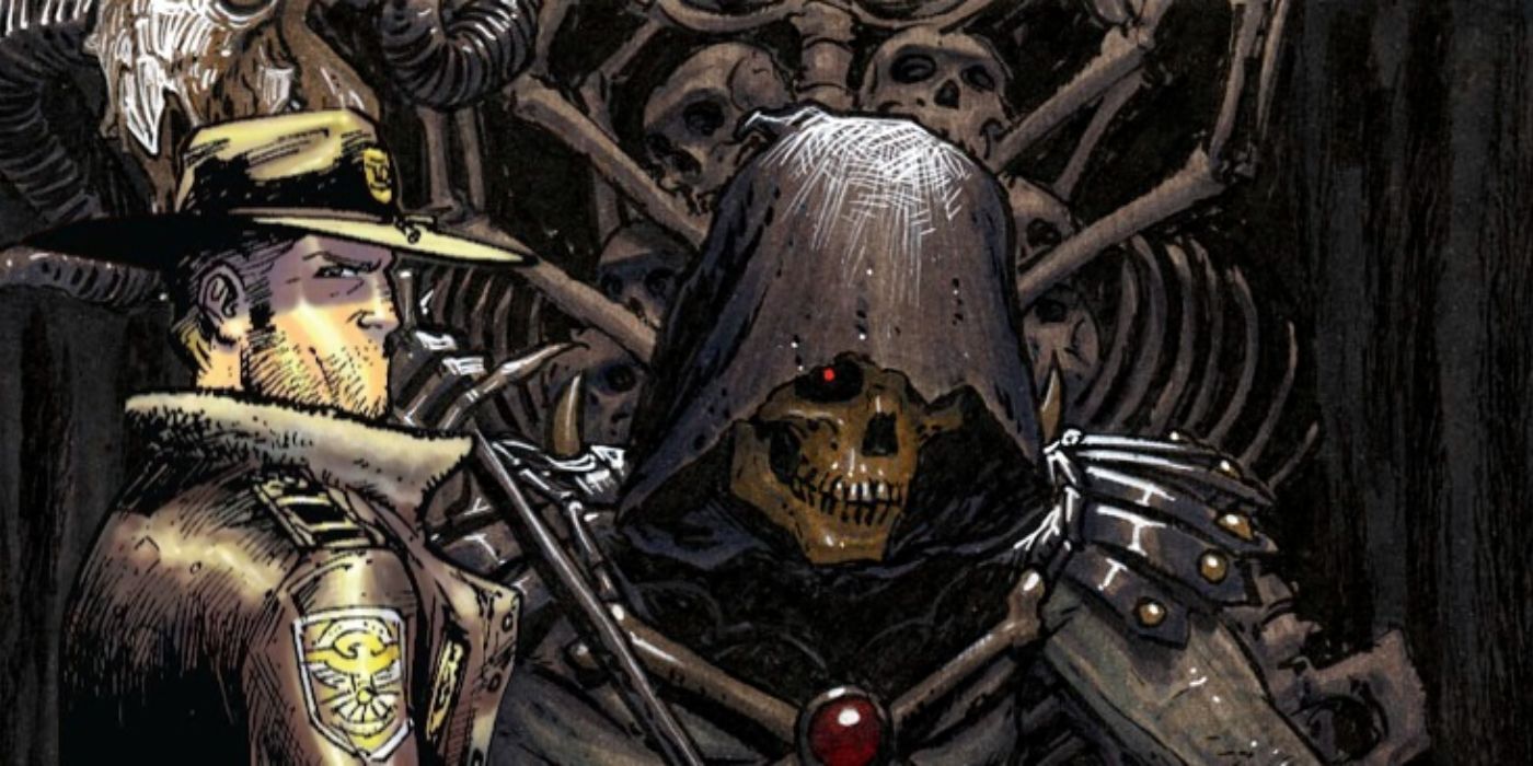 Robert Kirkman and Tony Moore's Walking Dead and Skeletor Overlay