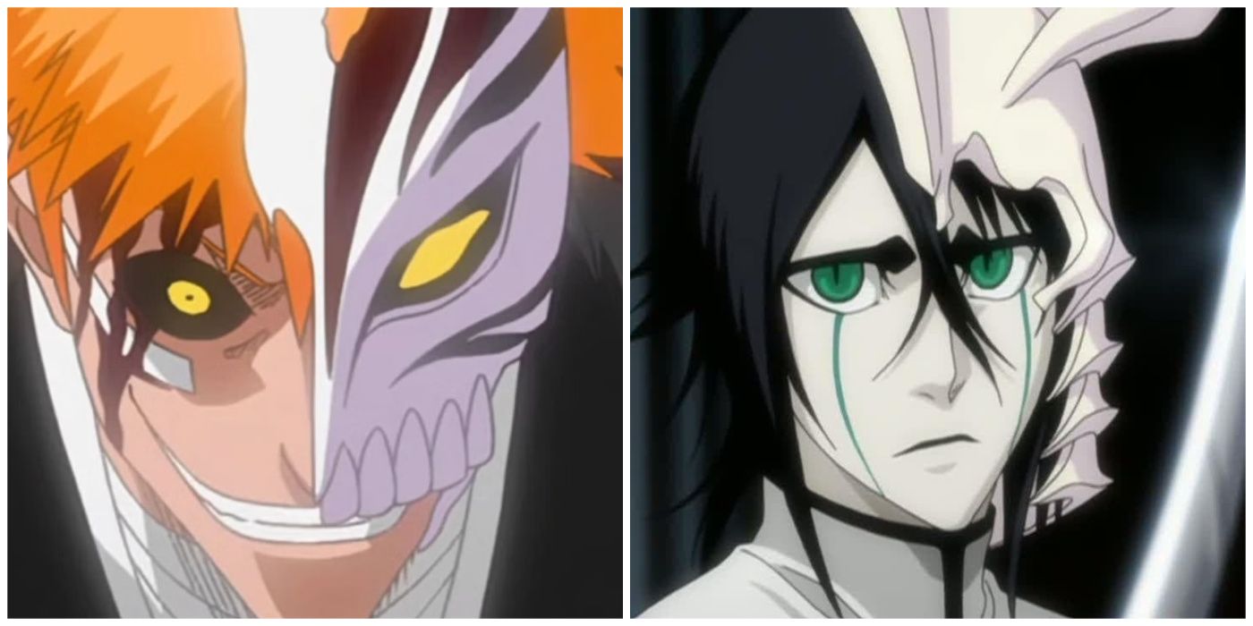 Ulquiorra's second release and Ichigo's Vasto Lorde form.