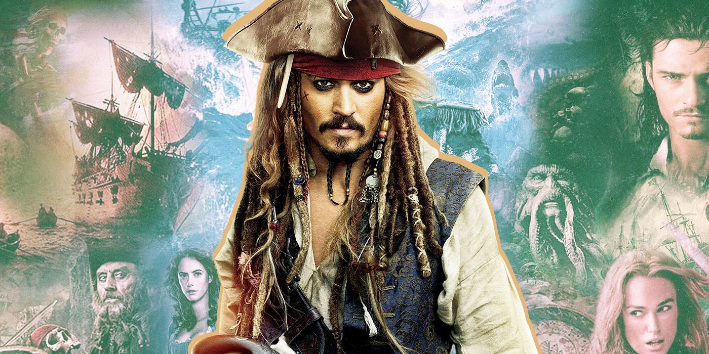 Johnny Depp as Jack Sparrow on Pirates of Carribean Franchise