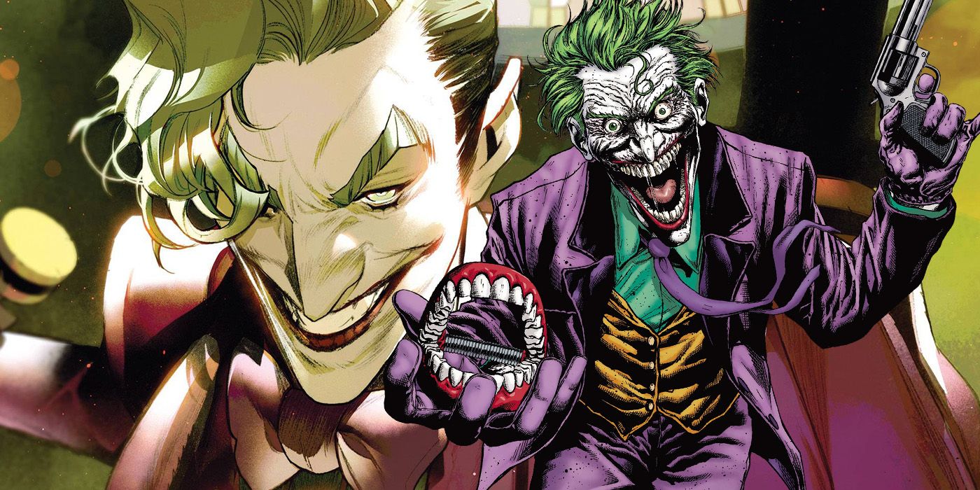 A maniacal Joker holds chomping teeth as the Joker plays chest in The Brave and the Bold comic