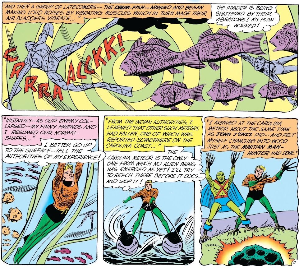 Aquaman destrói um alienígena de vidro