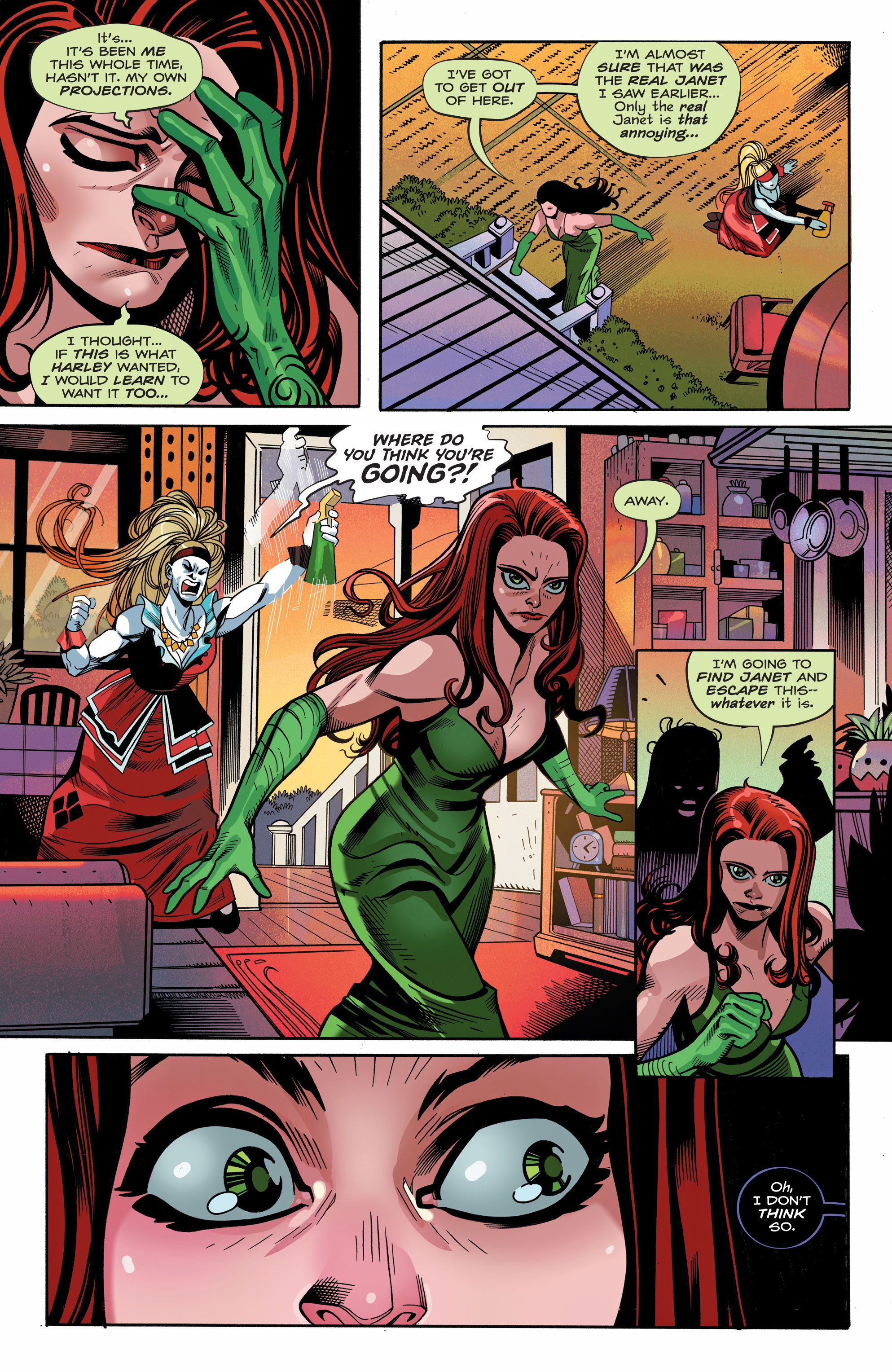 Poison Ivy storms off in Knight Terrors.