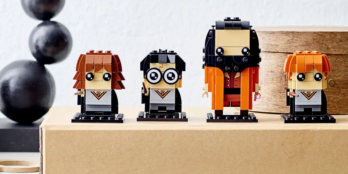 Conjunto LEGO inspirado em Harry Potter Harry Potter BrickHeadz, incluindo Hermione Granger, Harry Potter, Hagrid e Ron Weasley