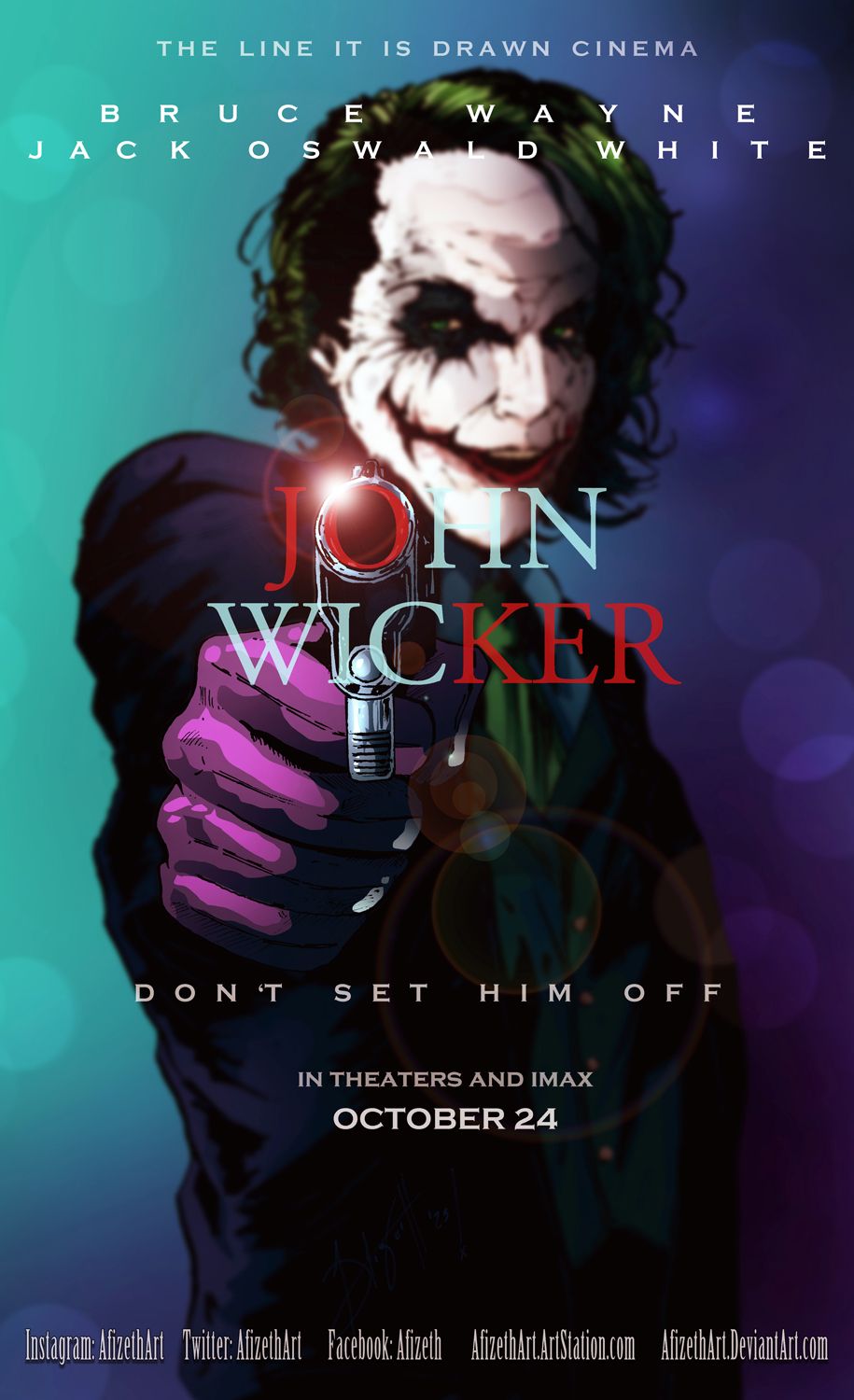 Um pôster de John Wicker (John Wick/Coringa)