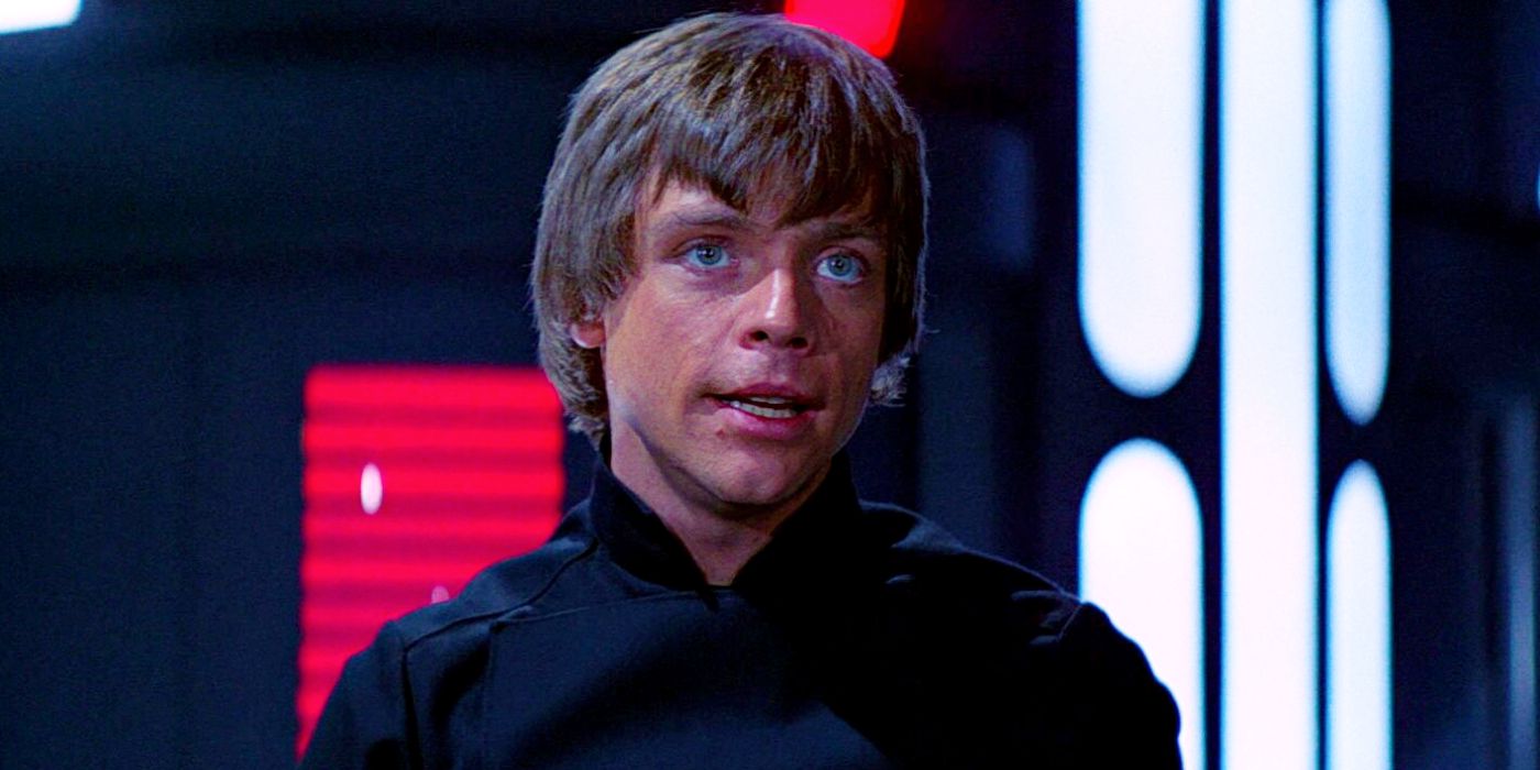 Mark Hamill as Luke Skywalker speaking to Emperor Palpatine (Not pictured here) in 