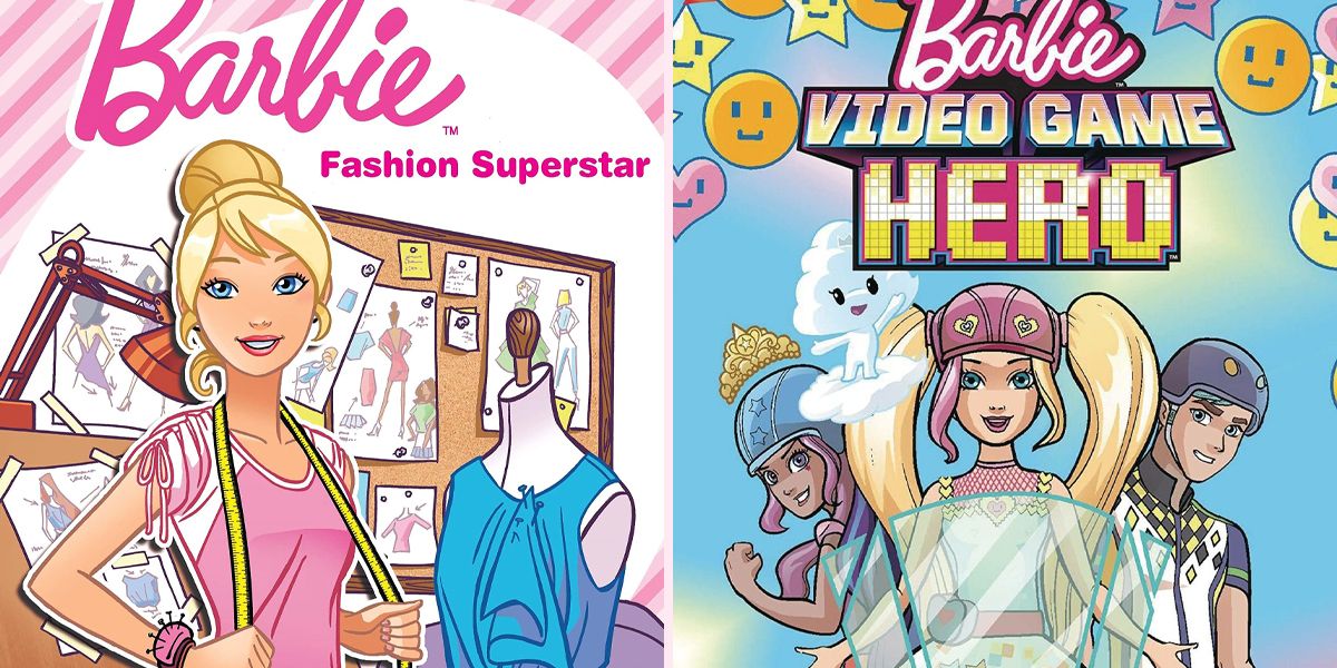 Capas da graphic novel Barbie Fashion Superstar e Barbie Video Game Hero