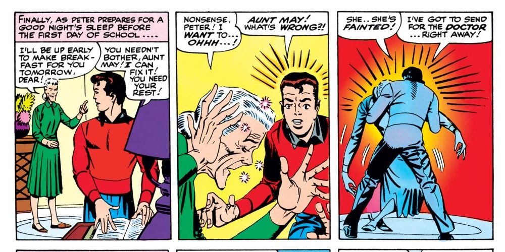 Peter Parker learns that Aunt May is ill in The Amazing Spider-Man #31