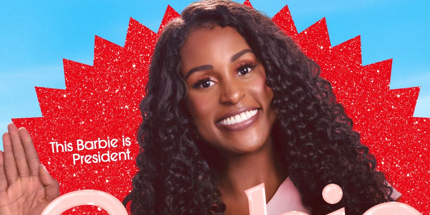 Issa Rae as President Barbie on a Barbie movie poster