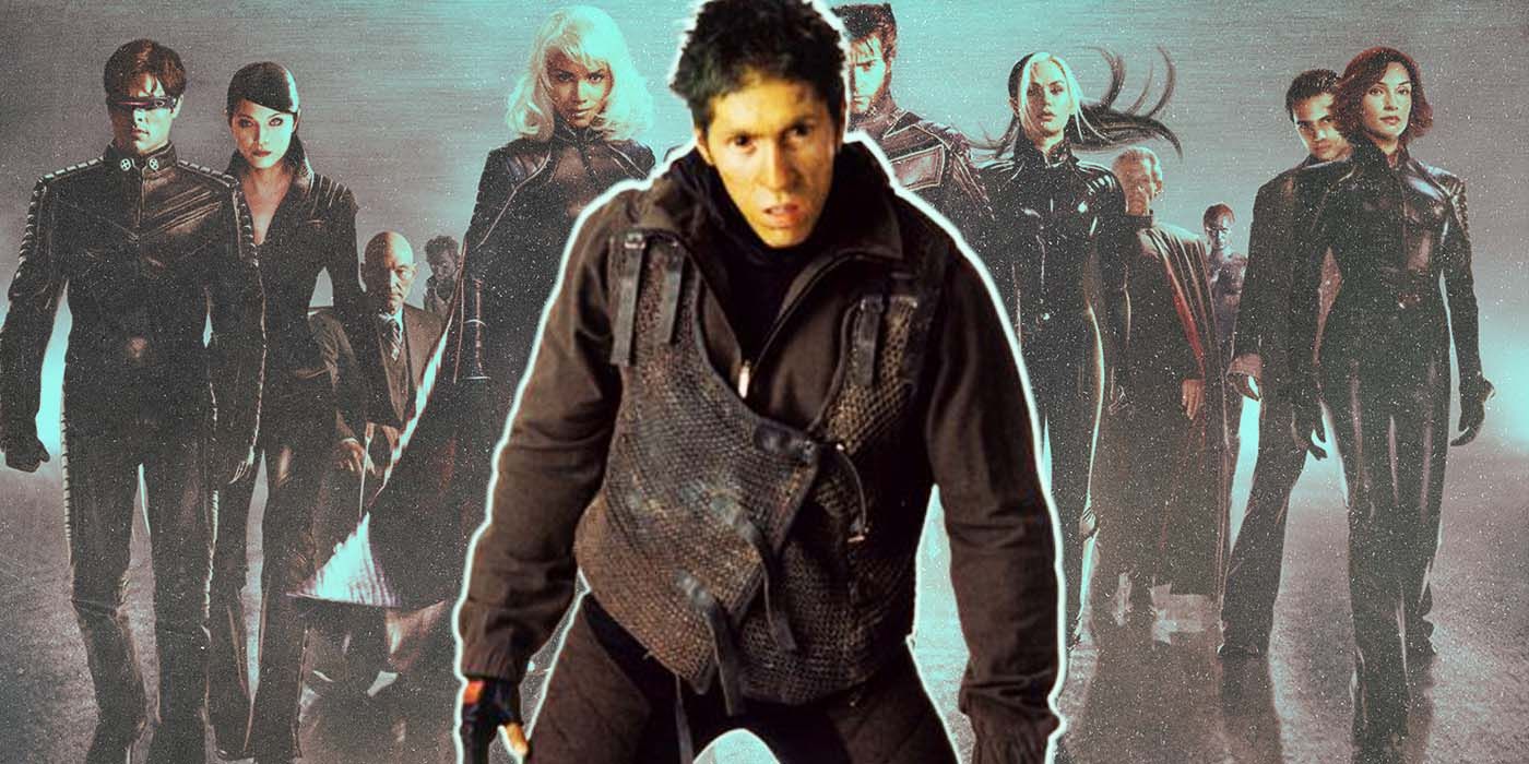 Ray Park as Toad in front of the cast of the First X Men Film