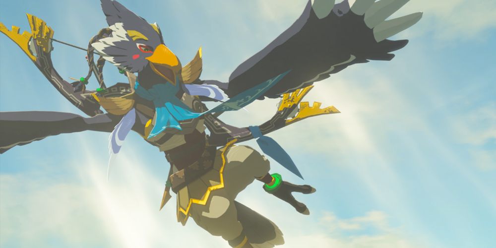 Revali de Breath of the Wild no ar