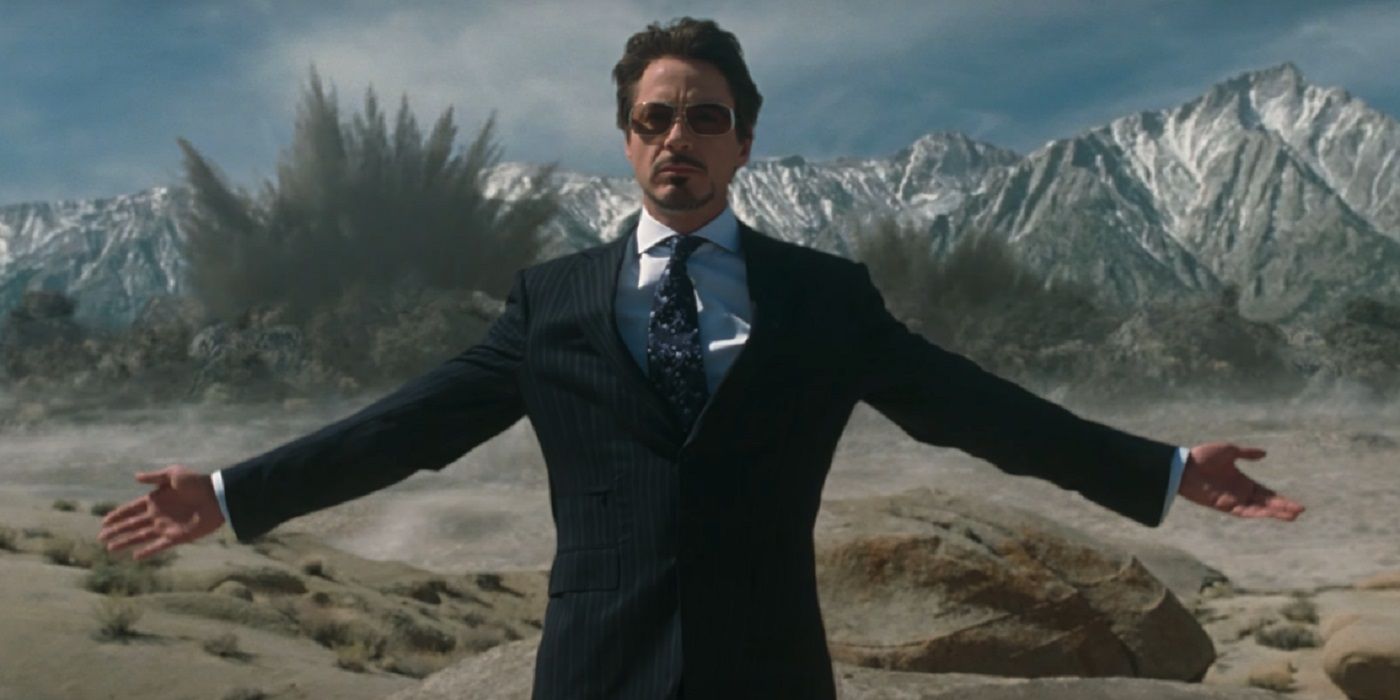 Robert Downey Jr. as Tony Stark in Iron Man.
