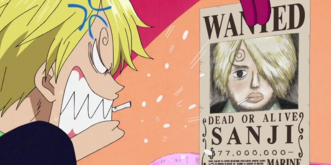 Sanji Reacting to his bounty poster in One Piece
