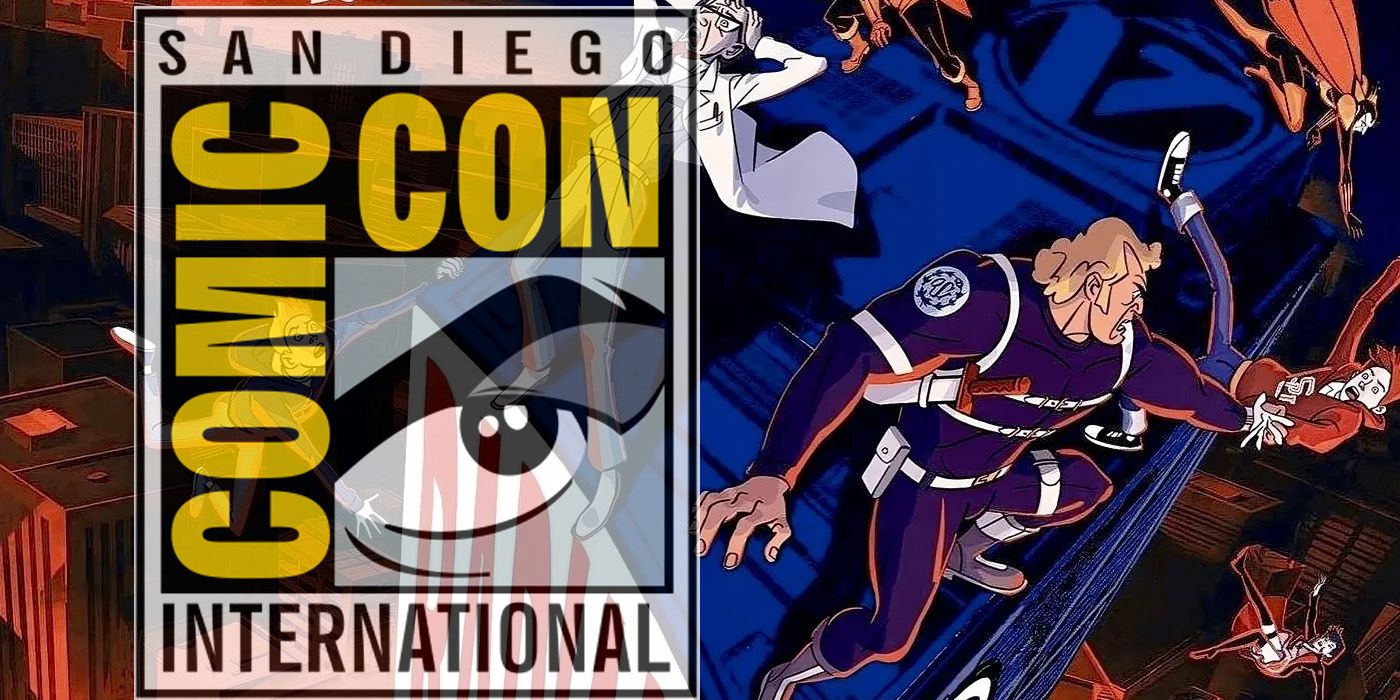 San Diego Comic Con logo with cover art from Venture Bros Movie.