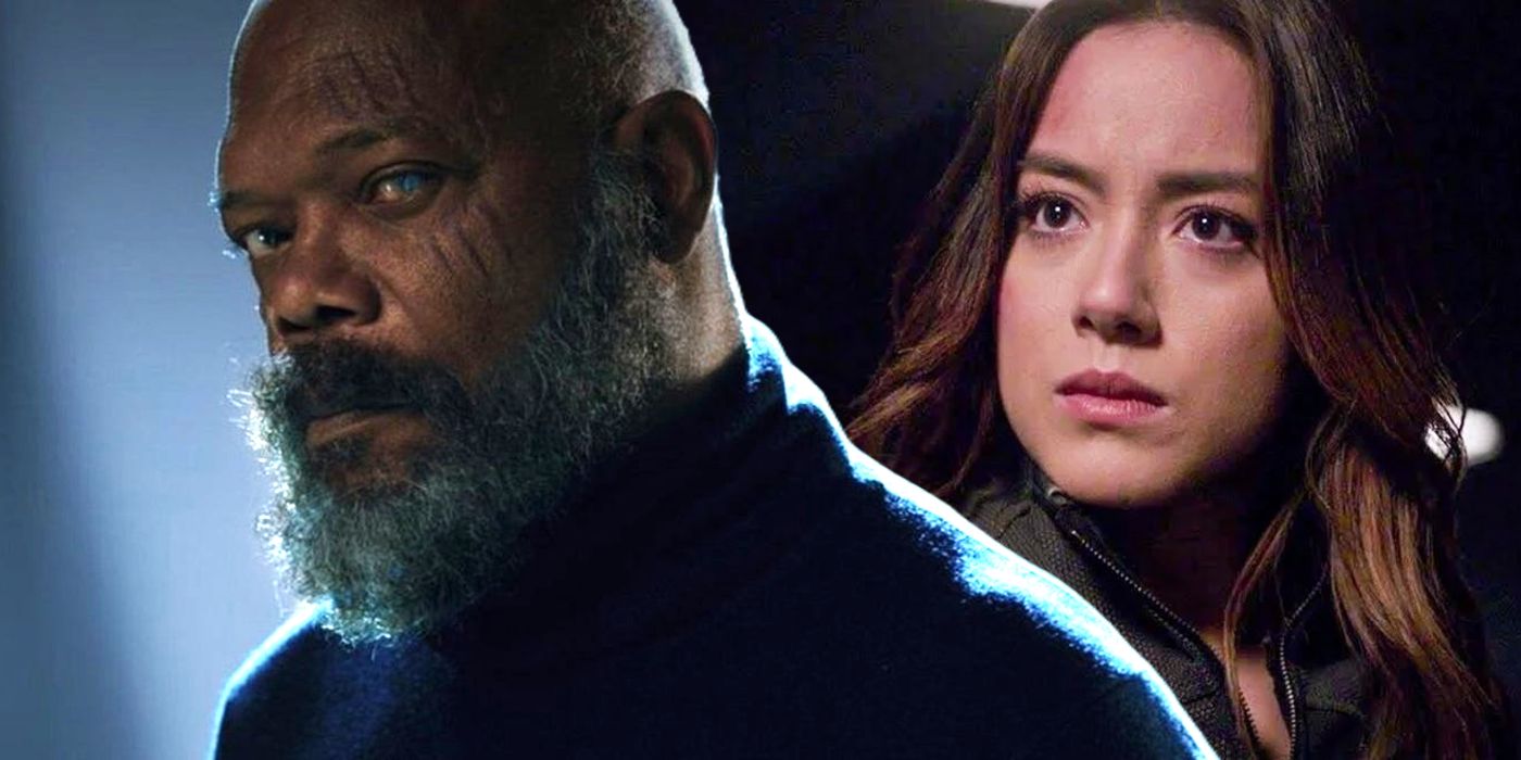 Nick Fury (Samuel L. Jackson) in Secret Invasion; Daisy Johnson (Chloe Bennett) in Agents of SHIELD