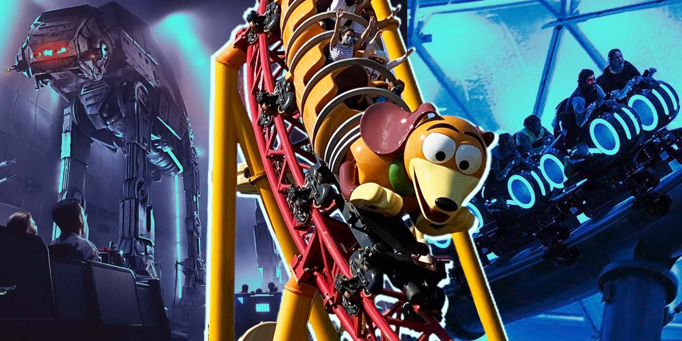 Slinky Dog, Tron and Star Wars Disneyland Rides