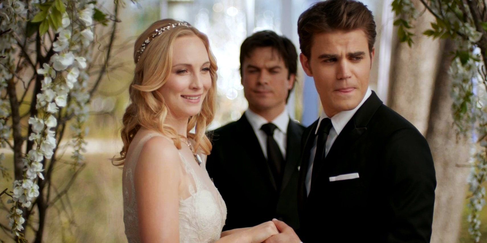 Stefan and Caroline get married in The Vampire Diaries