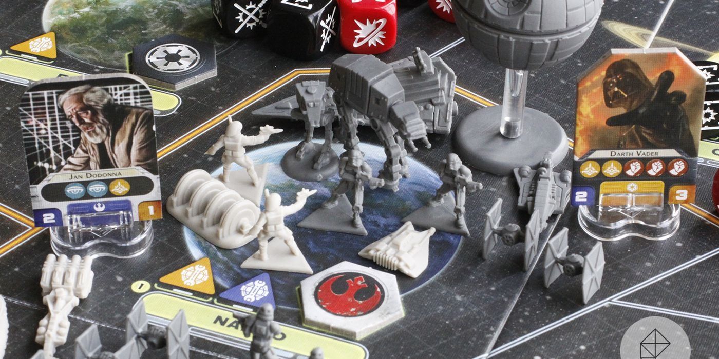 Star Wars: Rebellion board game being played.