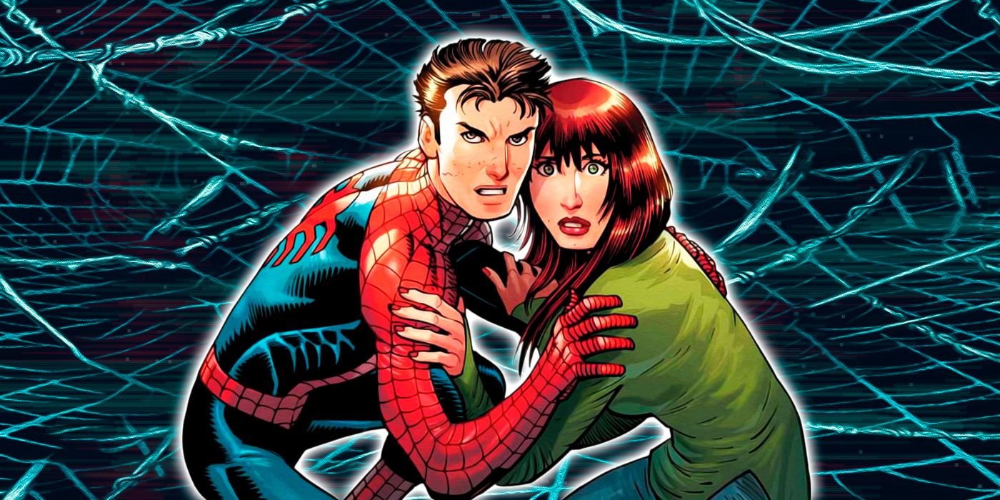 Peter Parker and Mary Jane Watson huddle in fear The Amazing Spider-Man's Zeb Wells