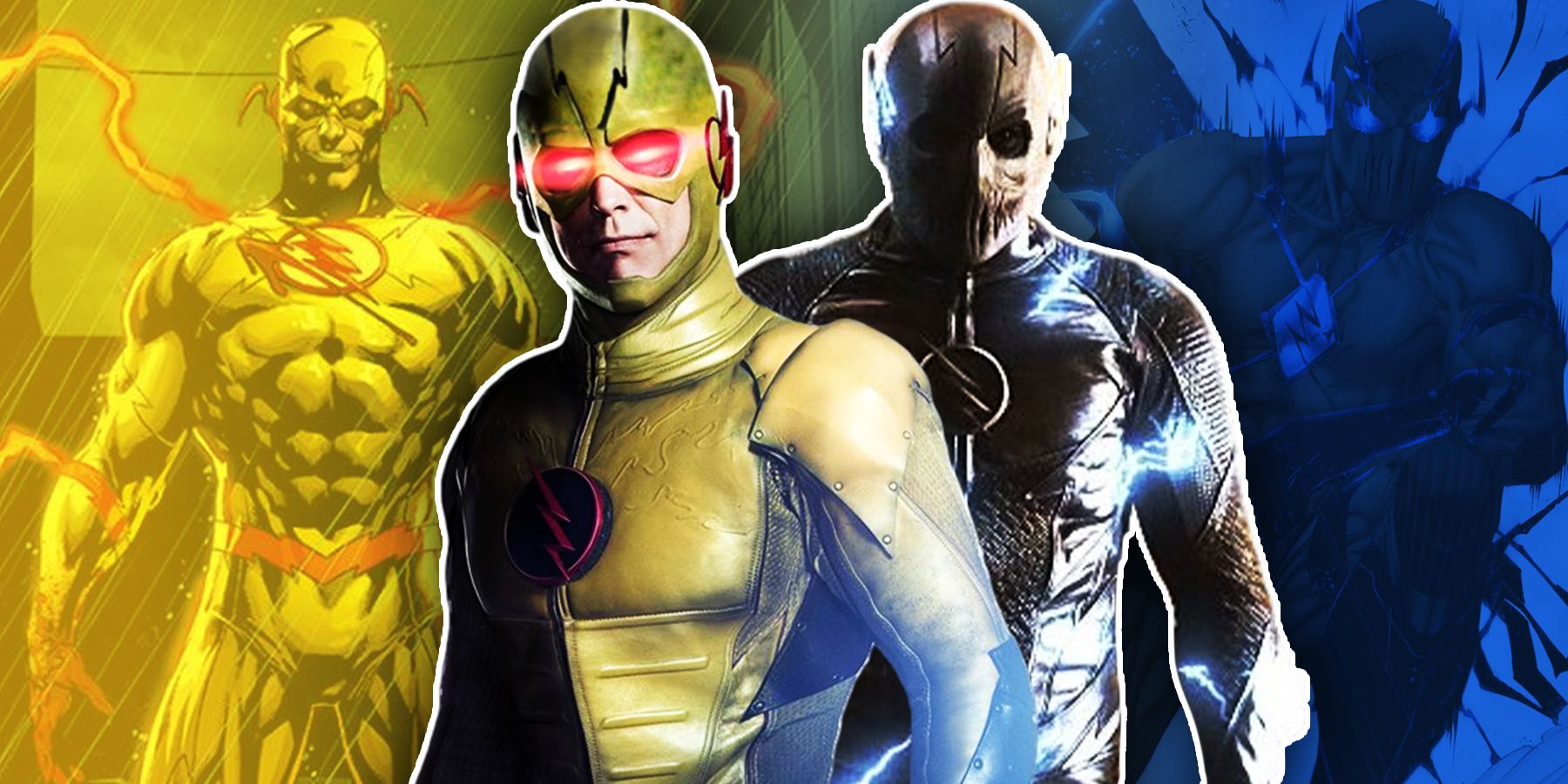 Reverse-Flash and Zoom as seen in tv show The Flash and DC Comics