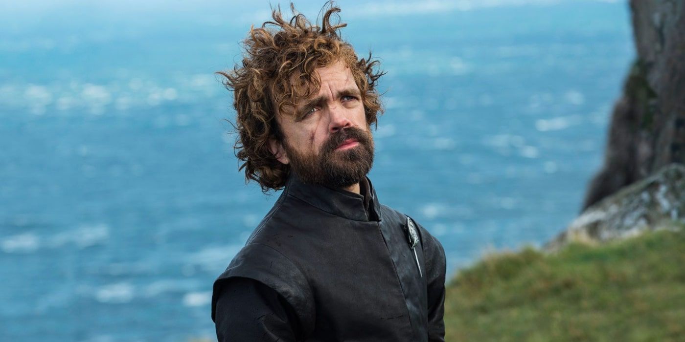 Tyrion Lannister (Peter Dinklage) stands in front of the sea in a Game of Thrones still