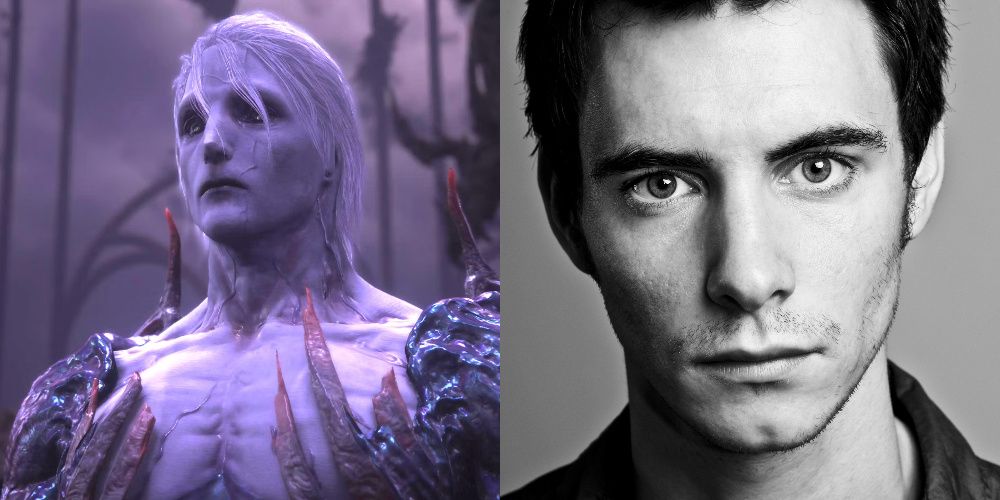 Uma imagem dividida de Ultima de Final Fantasy XVI e seu dublador Harry Lloyd