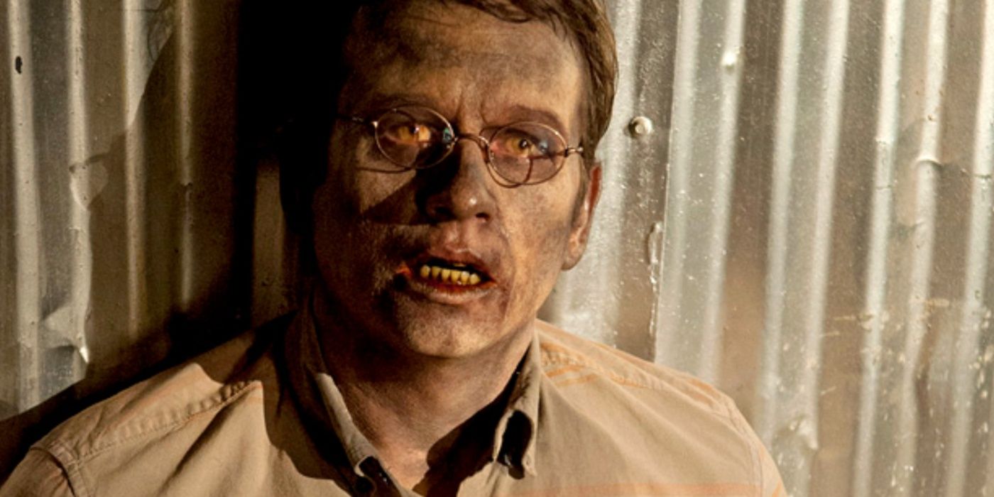 Milton Mamet como caminhante em The Walking Dead