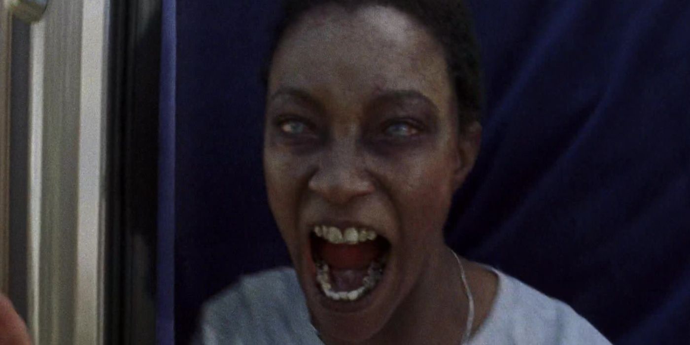 Sasha (Sonequa Martin-Green) as a walker in The Walking Dead.